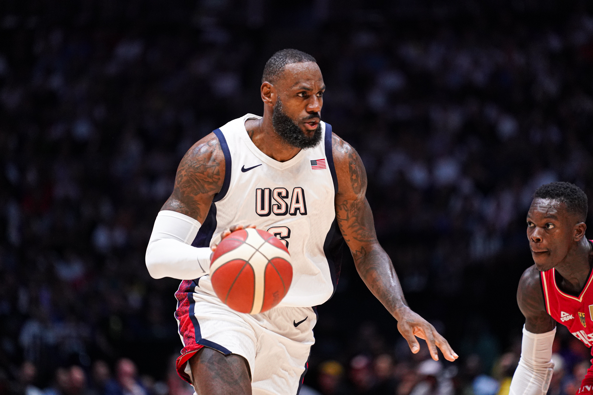 LeBron leads parade of 8 Olympic basketball and 3x3 flag bearers in Paris Men s Olympic Basketball Tournament Paris 2024 FIBA Basketball