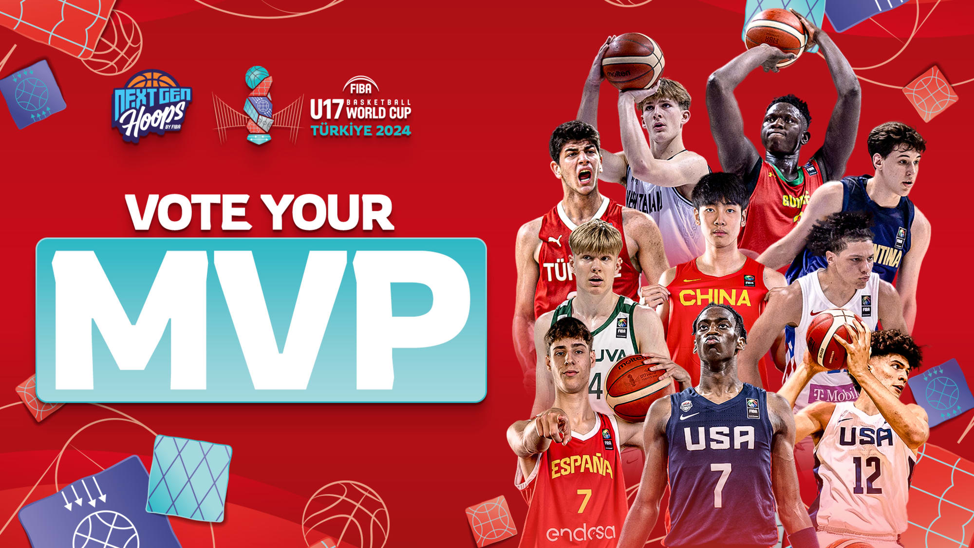 FAN VOTE Who has been the TISSOT MVP in the U17 World Cup 2024? FIBA U17 Basketball World Cup