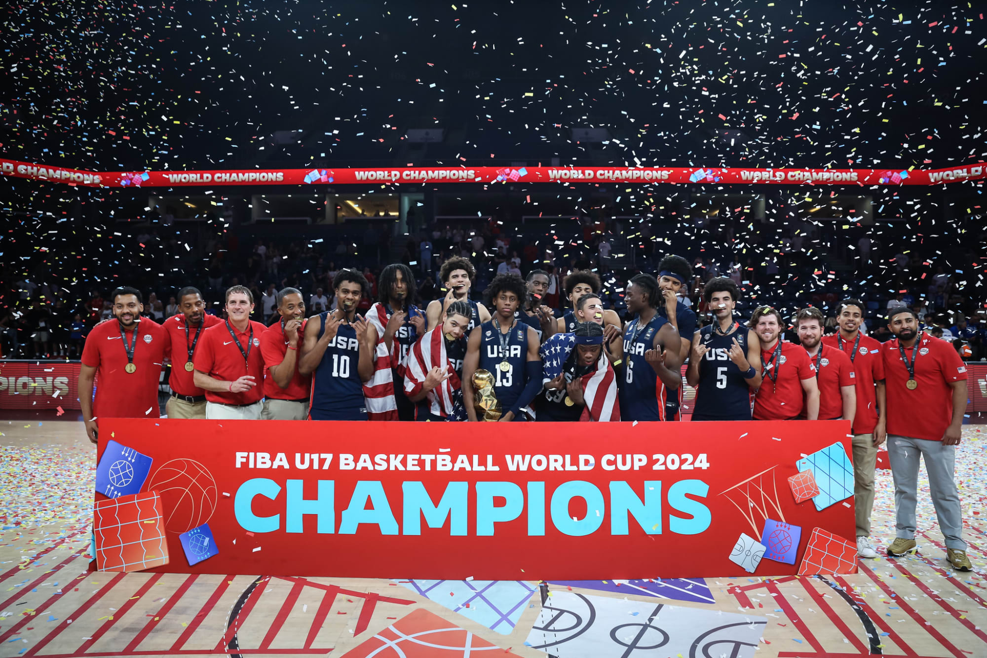 USA crowned FIBA U17 Basketball World Cup 2024 champs after defeating Italy FIBA U17