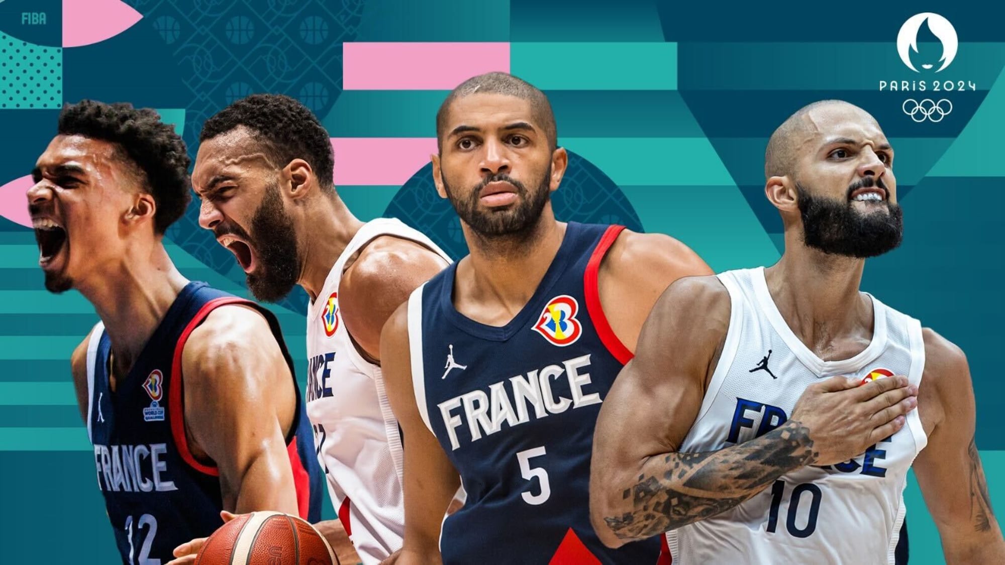 Wembanyama Gobert highlight France final roster Men s Olympic Basketball Tournament Paris 2024 FIBA Basketball