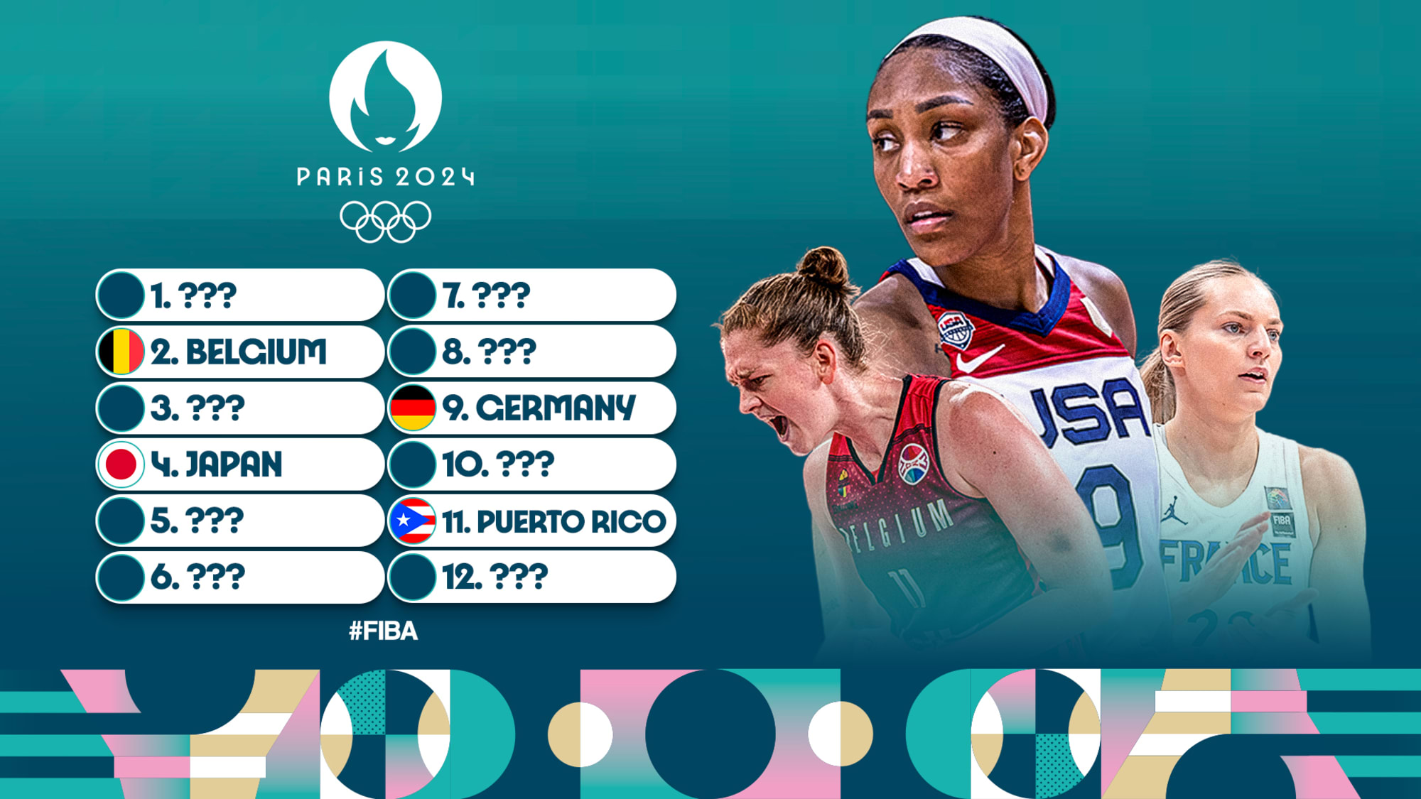 パリ2024オリンピック 女子バスケットボール Smartパワーランキング第1弾 - Women's Olympic Basketball  Tournament Paris 2024 | FIBA.basketball