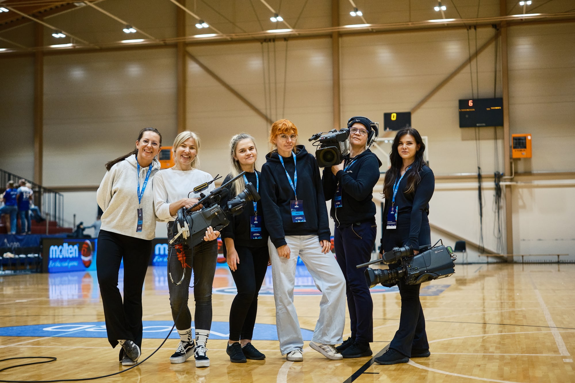 Allfemale camera crew captures Qualifiers action in Tallinn FIBA