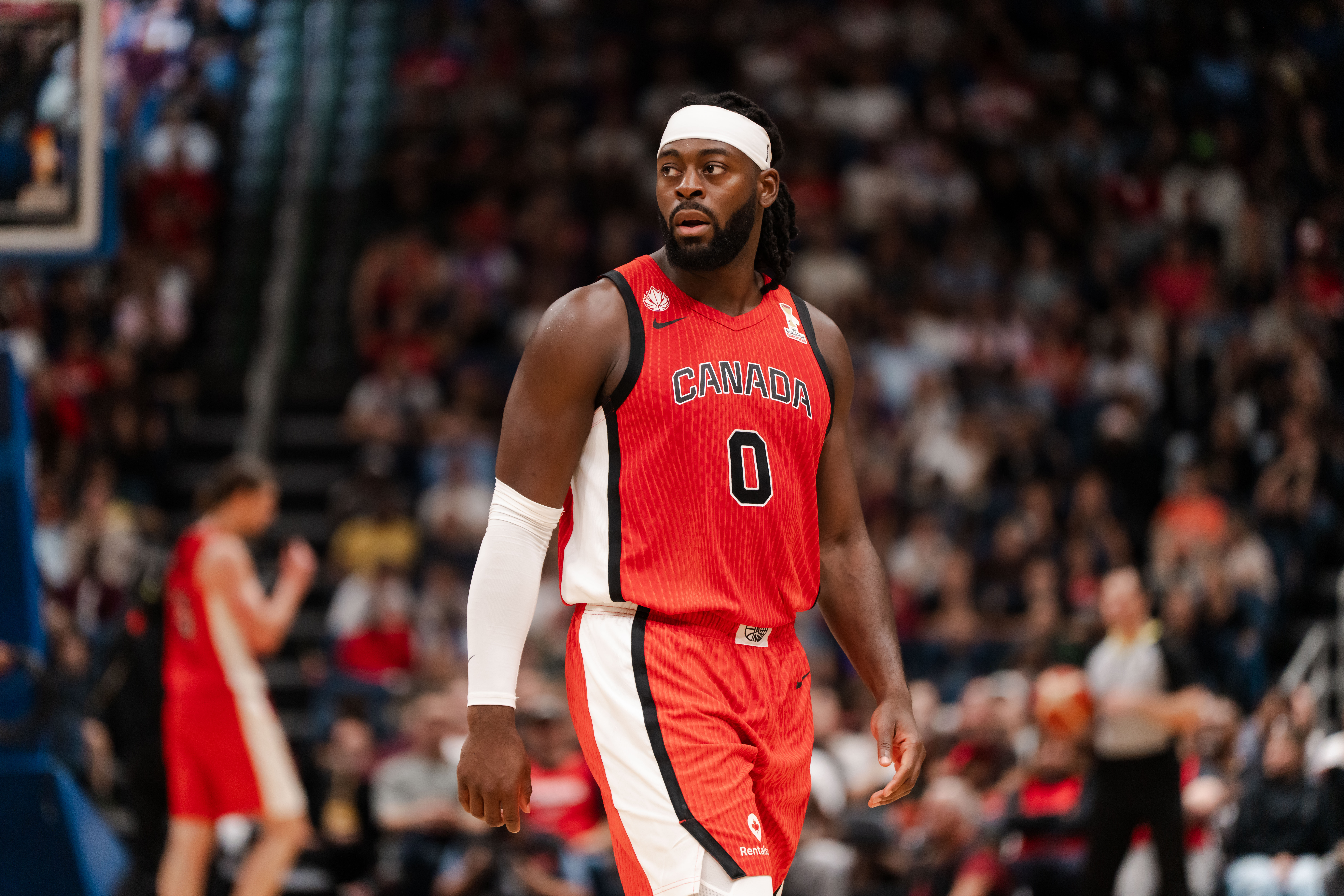 Luguentz Dort in action vs Argentina, FIBA Media