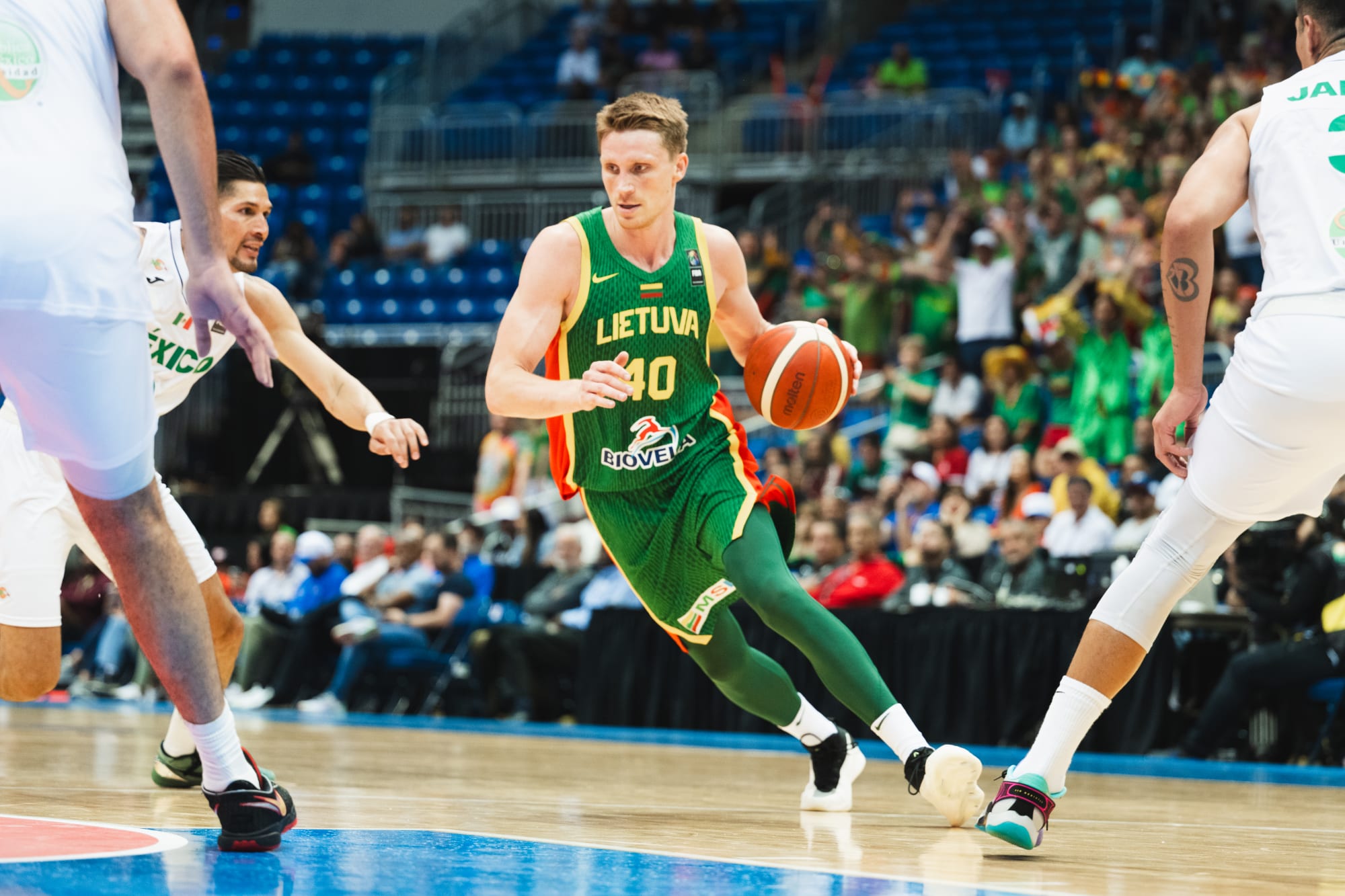 Lietuva išlaiko atidarymo rungtynes ​​Meksikoje – FIBA ​​2024 m. olimpinės atrankos varžybos San Chuanas, Puerto Rikas