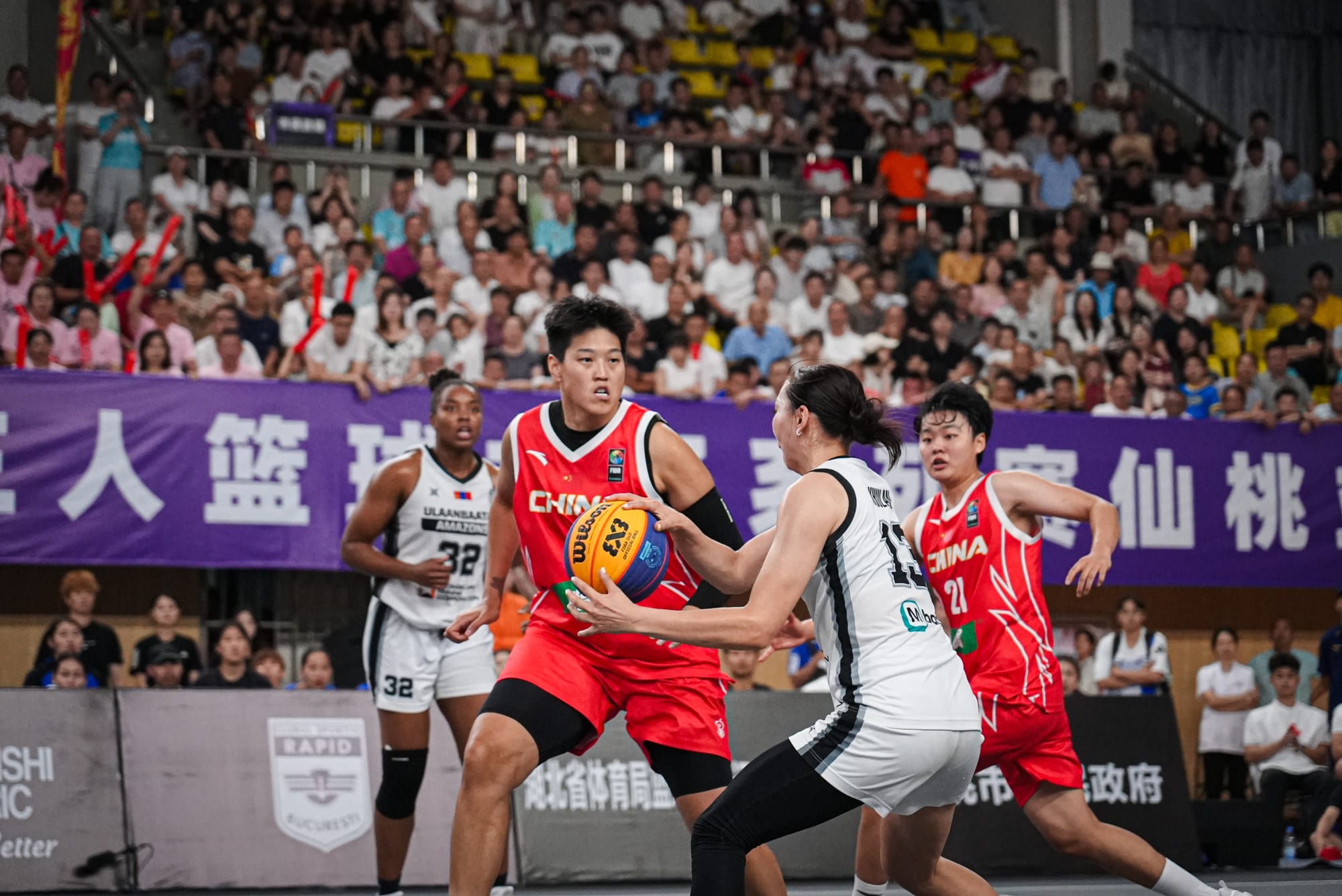 General view of the FIBA 3x3 Women's Series venue in Jinan.