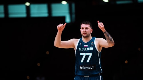 Luka magic in Piraeus Doncic triple double leads Slovenia into Semi Finals FIBA Olympic Qualifying Tournament 2024 Piraeus Greece FIBA Basketball