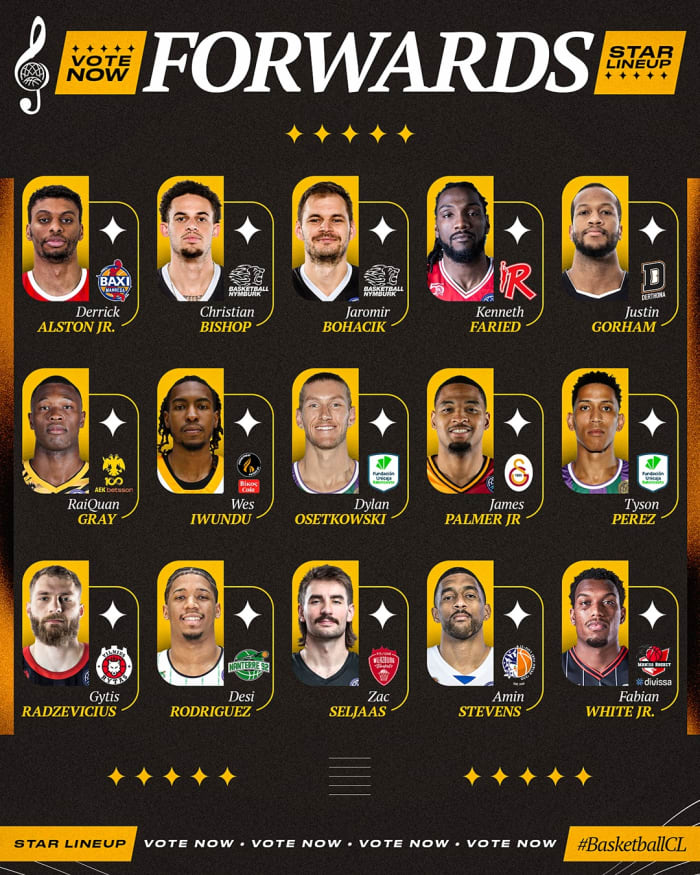 Vote for the forwards in the 2024-25 Star Lineup | FIBA Basketball Vote for the forwards in the 2024-25 Star Lineup